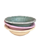 La Piscina Ceramic Scalloped Bowls, Set of 3
