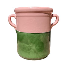 Load image into Gallery viewer, La Piscina Ceramic Wine Cooler, Green &amp; Pink