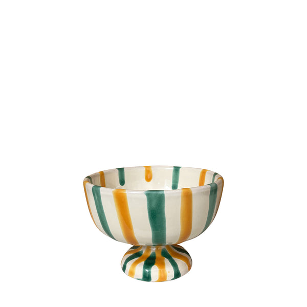 Lido Ceramic Dessert Cup, Sea green and Orange