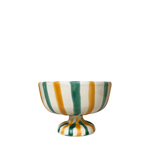 Lido Ceramic Dessert Cup, Sea green and Orange