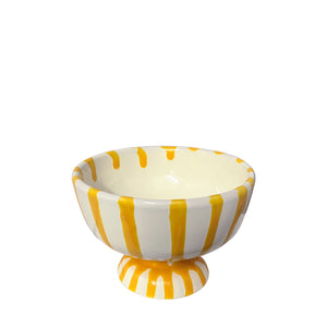 Lido Ceramic Dessert Cup, yellow and cream - Puglia, Italy - PRE-ORDER