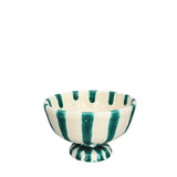 Lido Ceramic Dessert Cup, Sea Green and Cream