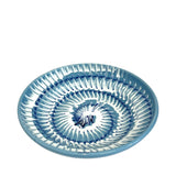 Spirale Ceramic Salad Bowl, Blue