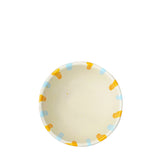Lido Ceramic Dessert Cup, Blue and Yellow