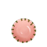 Lido Ceramic Dessert Cup, Pale Pink & Green