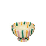 Lido Ceramic Dessert Cup, Pink, Green & Orange