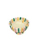 Lido Ceramic Dessert Cup, Pink, Green & Orange