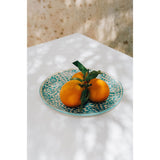 Diponto Etched Ceramic Serving Plate, Blue