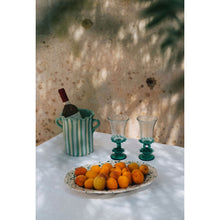 Load image into Gallery viewer, Scalloped Ceramic Wine Cooler, Mint - Puglia, Italy