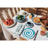 Spirale Ceramic Dessert & Side Plate, Blue