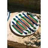 Orvieto Ceramic Dessert & Side Plate, Blue & Green
