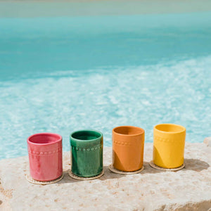 Ceramic Drinking Cups, Set of 4