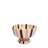 Lido Ceramic Dessert Cup, Pale Pink & Burgundy