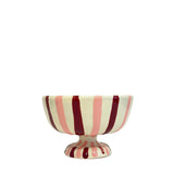 Lido Ceramic Dessert Cup, Pale Pink & Burgundy