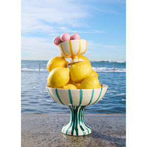 Lido Fruit Bowl Stand, Sea Green - Puglia, Italy