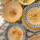 Lido Ceramic Pasta Bowl, Sea green & blue
