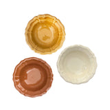 Benvenuti Ceramic Scalloped Bowls, Set of 3