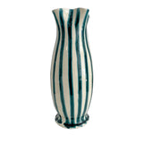 Lido Ceramic Pinch Vase, Sea Green