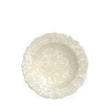 Schizzato Ceramic Scalloped Bowl 19cm, Cream