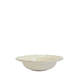 Schizzato Ceramic Scalloped Bowl 19cm, Cream