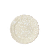 Schizzato Ceramic Dessert & Side Plate, Cream & White