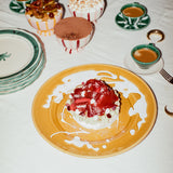 Ceramic Large Serving Face Plate, Honey