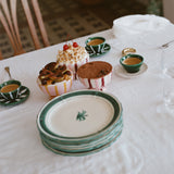 Lido Ceramic Dessert Cup, Pale Pink & Burgundy