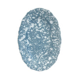 Schizzato Ceramic Oval Platter, Blu e Bianco