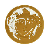 Ceramic Large Serving Face Plate, Honey