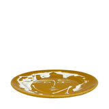 Ceramic Large Serving Face Plate, Honey