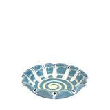 Scalloped Ceramic Aperitivo Bowl, Blue, Cream, White