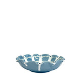 Scalloped Ceramic Aperitivo Bowl, Blue, Cream, White