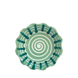 Scalloped Ceramic Aperitivo Bowl, Mint, Sea Green, White