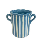 Scalloped Wine Cooler, Blue