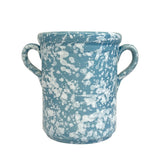 Schizzato Ceramic Wine Cooler, Blu e Bianco