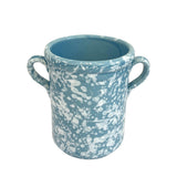 Schizzato Ceramic Wine Cooler, Blu e Bianco