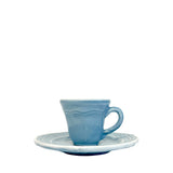 Vacanza Espresso Cup and Saucer, Blue & White
