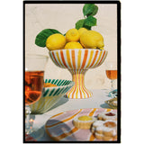 Frutti Ceramic Serving Bowl, Green & Yellow