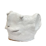 Ceramic Head Sculpture, White, Puglia, Italy - Lauro