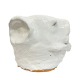Ceramic Head Sculpture, White, Puglia, Italy - Lauro