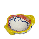 Apulian Ceramic Basket, Puglia Italy - Red, Blue, Yellow