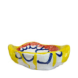 Apulian Ceramic Basket, Puglia Italy - Red, Blue, Yellow
