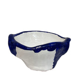 Apulian Ceramic Basket, Puglia Italy - Blue & White