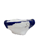 Apulian Ceramic Basket, Puglia Italy - Blue & White