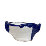 Apulian Ceramic Basket, Puglia Italy - Blue & White
