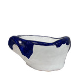 Apulian Ceramic Basket, Puglia Italy - Blue & White