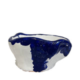 Apulian Ceramic Basket, Puglia Italy - Blue & White