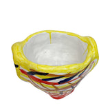 Large Apulian Ceramic Sculpture, Puglia Italy - Red, Blue, Yellow