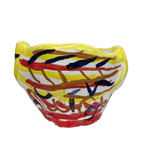 Large Apulian Ceramic Sculpture, Puglia Italy - Red, Blue, Yellow