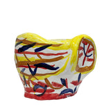 Large Apulian Ceramic Sculpture, Puglia Italy - Red, Blue, Yellow